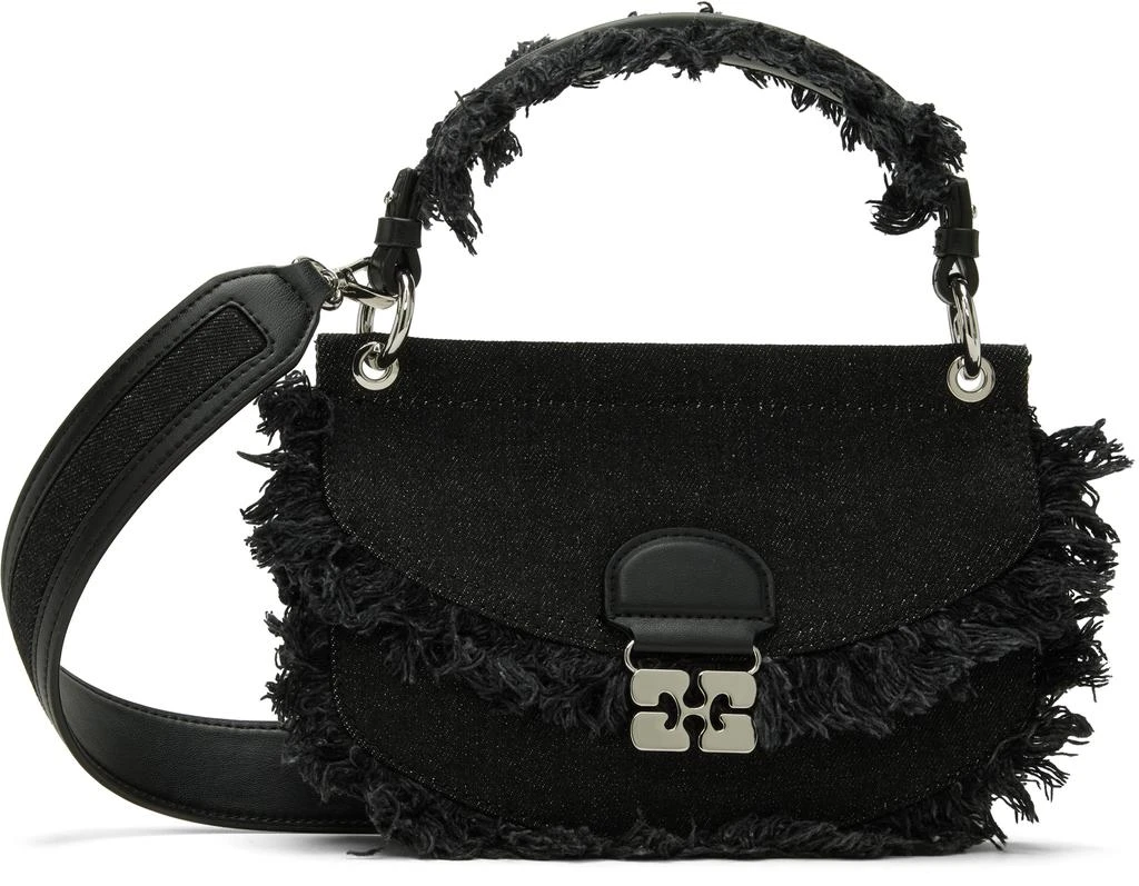 Ganni Black Mini Top Handle Apo-G Bag 1