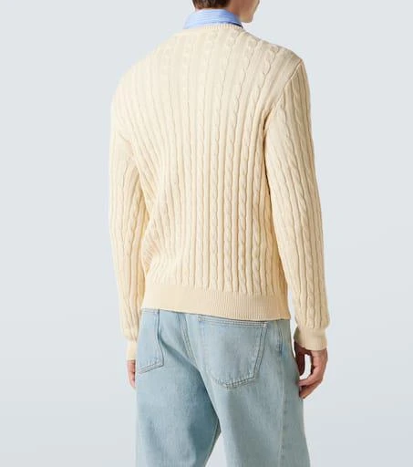 Valentino VLogo cable-knit cotton sweater 4