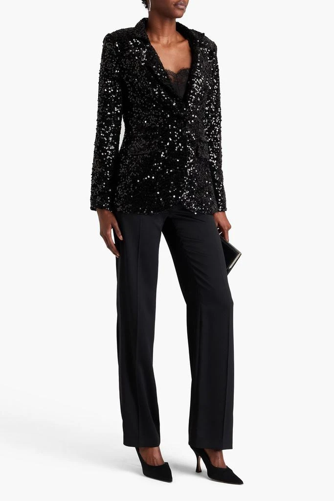 Badgley Mischka Sequined velvet blazer 2