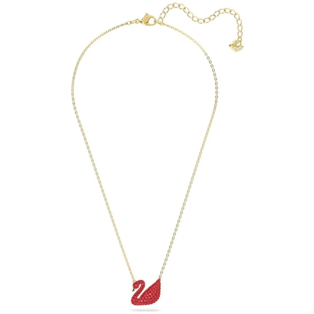 Swarovski Swarovski Women's Pendant - Iconic Swan Bright Red Crystals Gold Tone Plated | 5465400 2