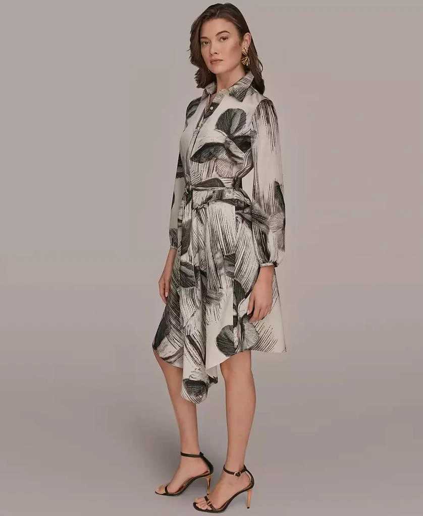Donna Karan Women
s Floral Collared Neck Shirt Dress 3