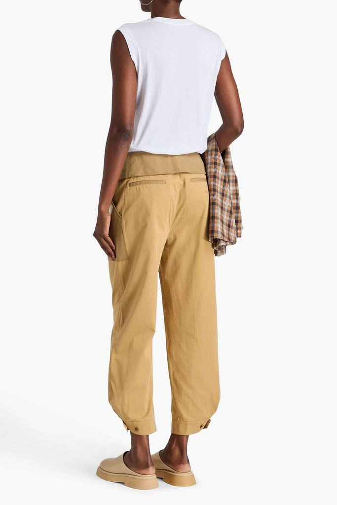 FRAME Two-tone cotton-poplin tapered pants 3