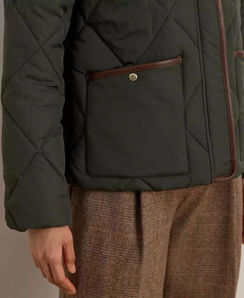 Ralph Lauren Women
s Faux-Fur-Collar Diamond Quilted Jacket 4