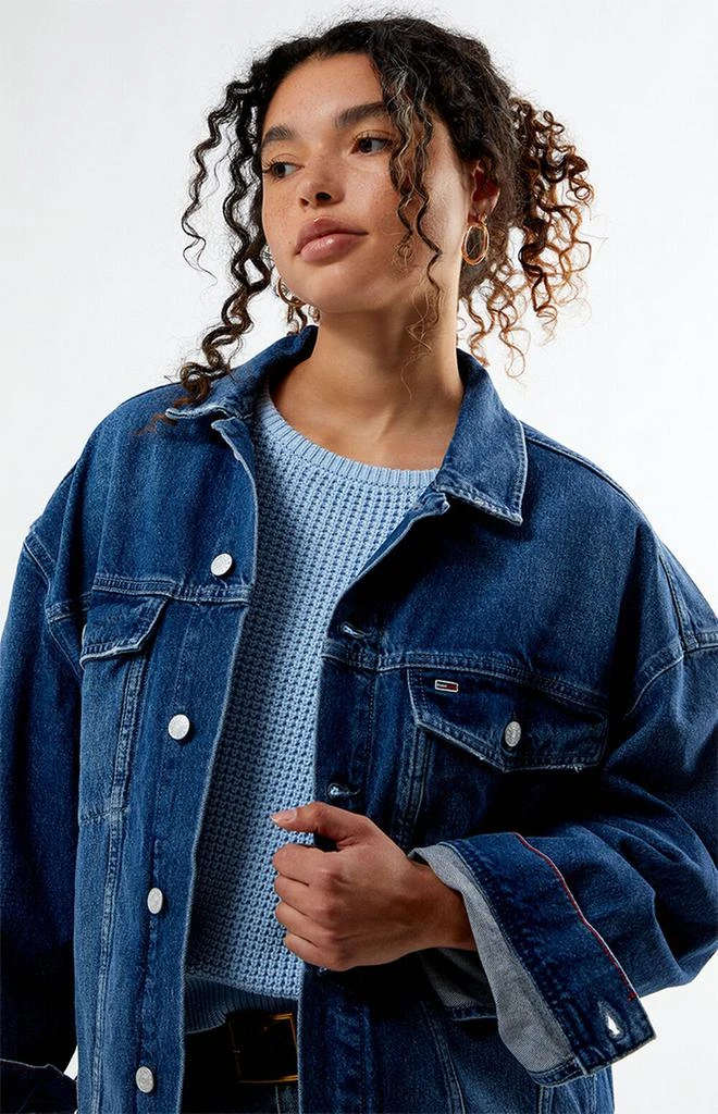 Tommy Jeans Daisy Oversized Colorblocked Denim Jacket 3