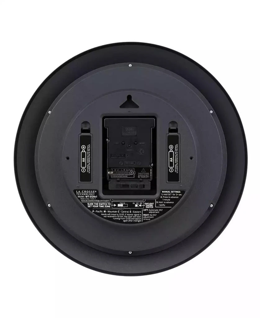 La Crosse Technology WT-3129B 12" Atomic Analog Wall Clock 3