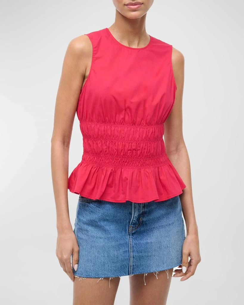 Staud Culver Sleeveless Peplum Top 3