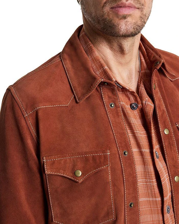 John Varvatos Mason Leather Western Shirt Jacket 5