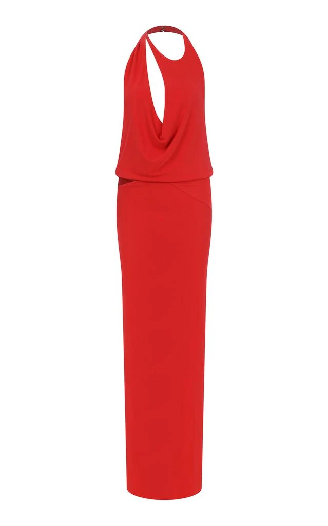 ILA ILA. - Anya Draped Cutout Jersey Maxi Dress - Red - EU 38 - Moda Operandi 1