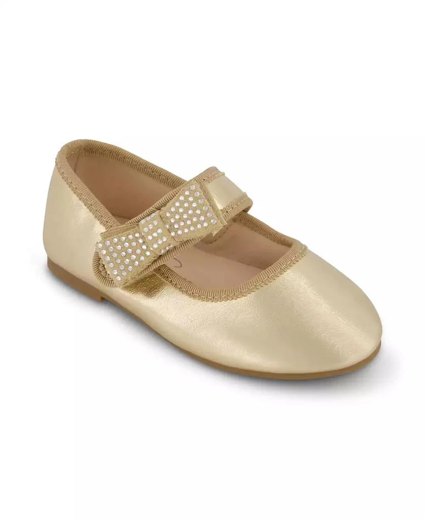 Jessica Simpson Toddler Girls Amy Crystal Bow Ballet Flat