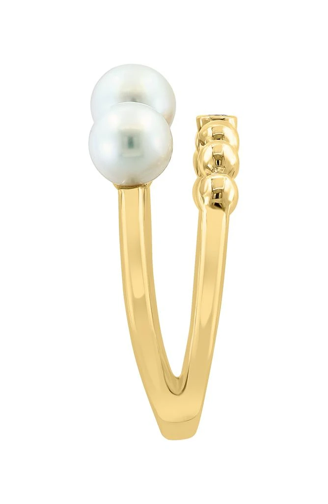 Effy 14K Yellow Gold 5mm Freshwater Pearl & Diamond Ring - 0.03ct. 3