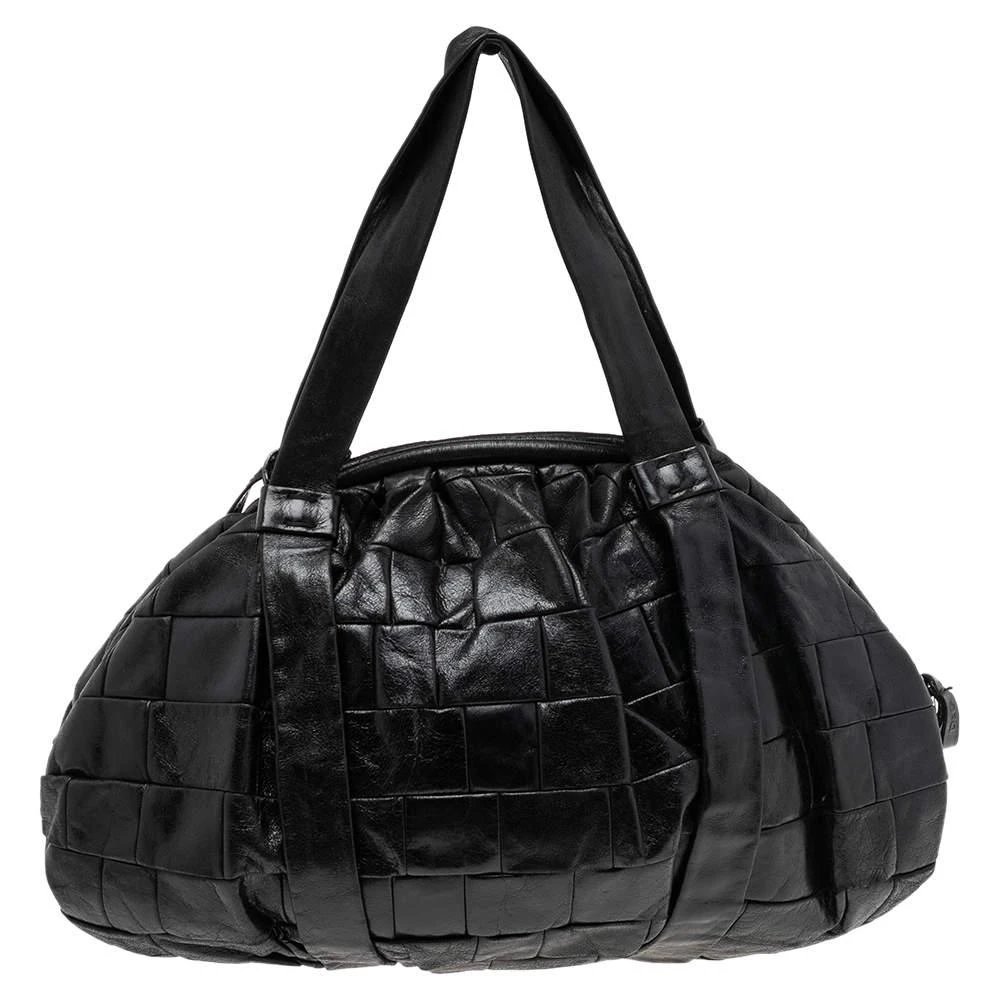 Dolce & Gabbana D&G Black Woven Leather Miss Diana Hobo 4