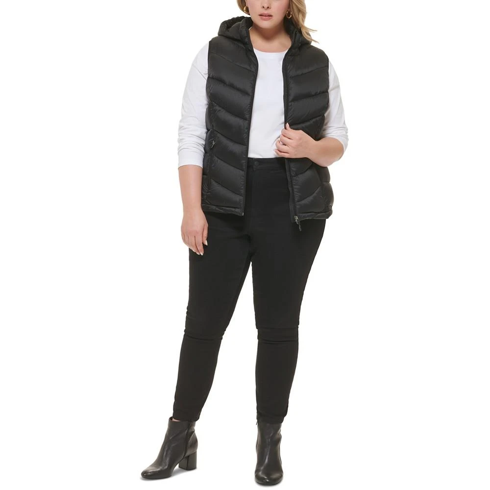 Charter Club Women's Plus Size Packable Hooded Puffer Vest, Created for Macy's 5