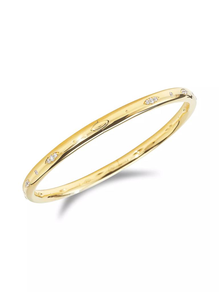 Tamara Comolli Gypsy 18K Yellow Gold & Diamond Pavé Bangle Bracelet