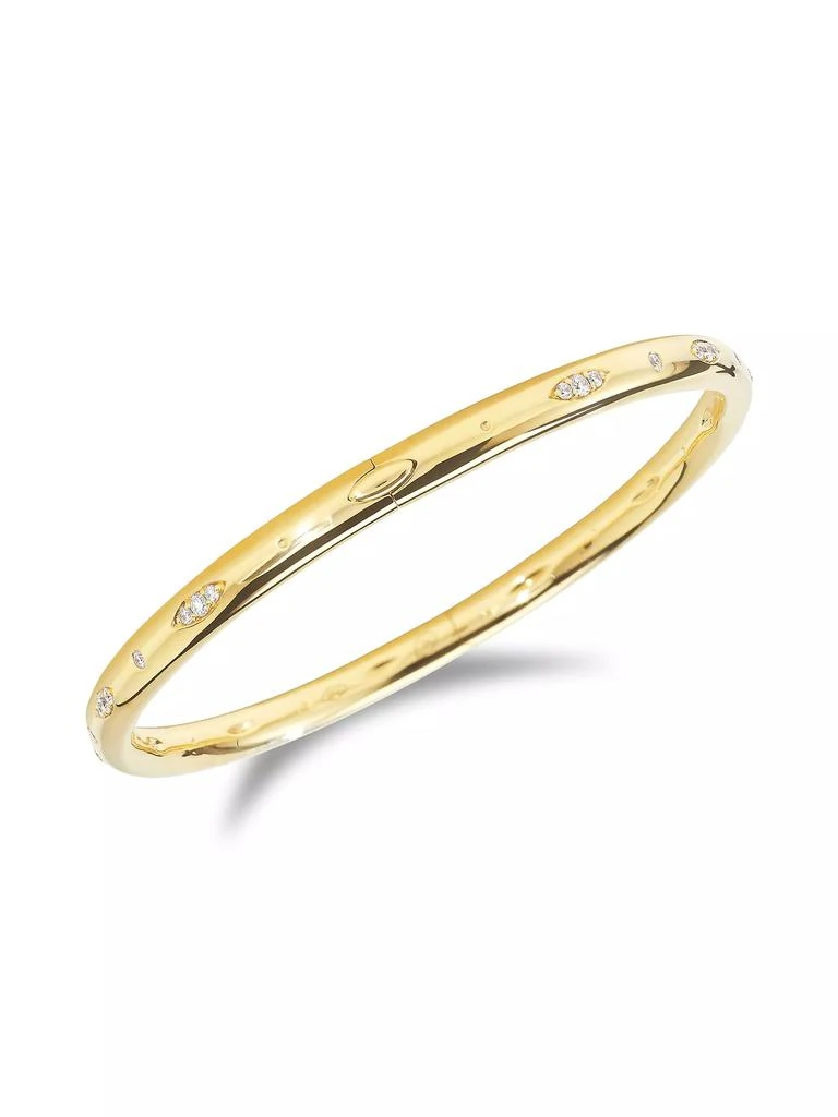Tamara Comolli Gypsy 18K Yellow Gold & Diamond Pavé Bangle Bracelet 2
