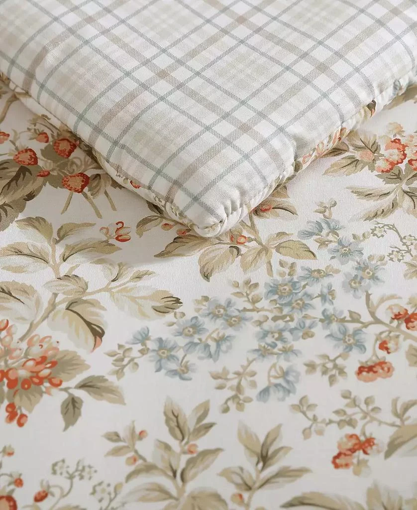 Laura Ashley Bramble Floral Cotton Reversible 3-Piece Comforter Set 3