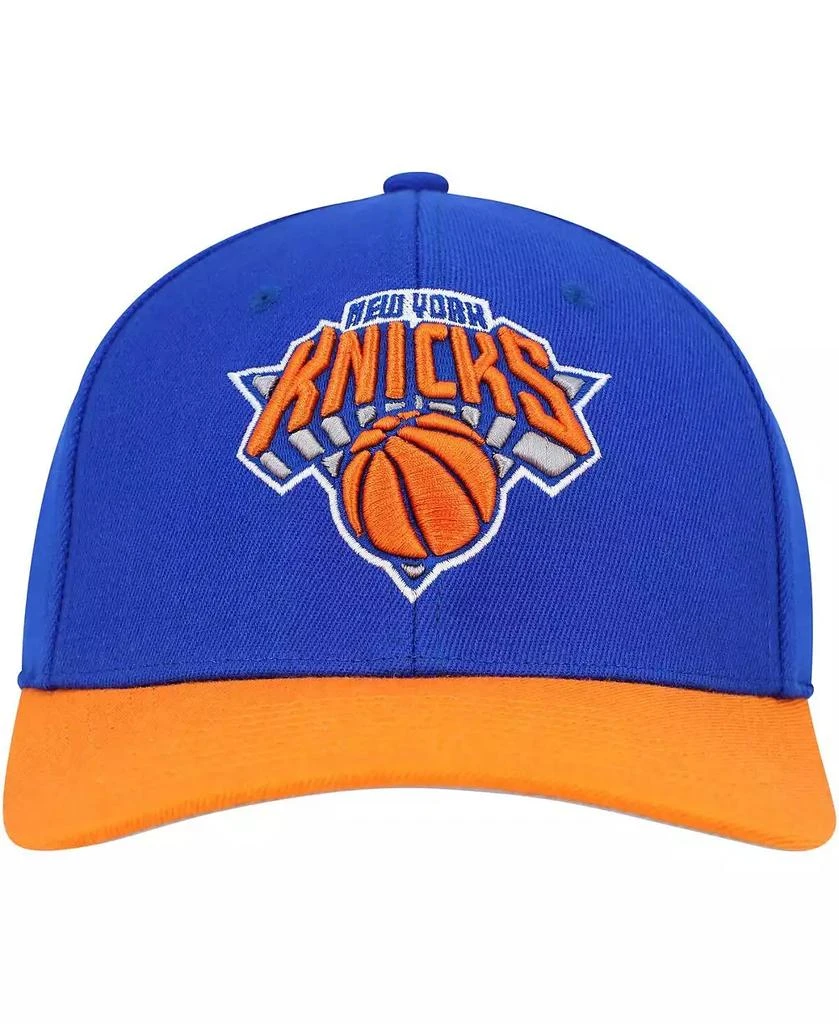 Mitchell & Ness Men's Blue, Orange New York Knicks MVP Team Two-Tone 2.0 Stretch-Snapback Hat 2