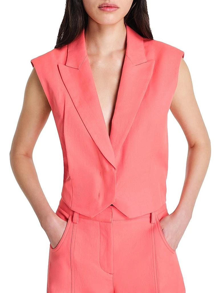 TWP Katie Linen-Blend Tailored Vest 3