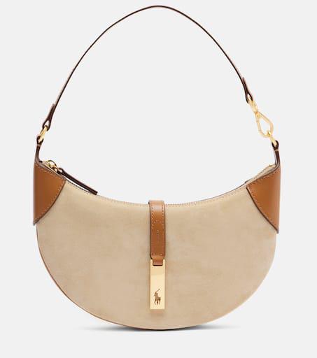Ralph Lauren Crescent Small suede shoulder bag