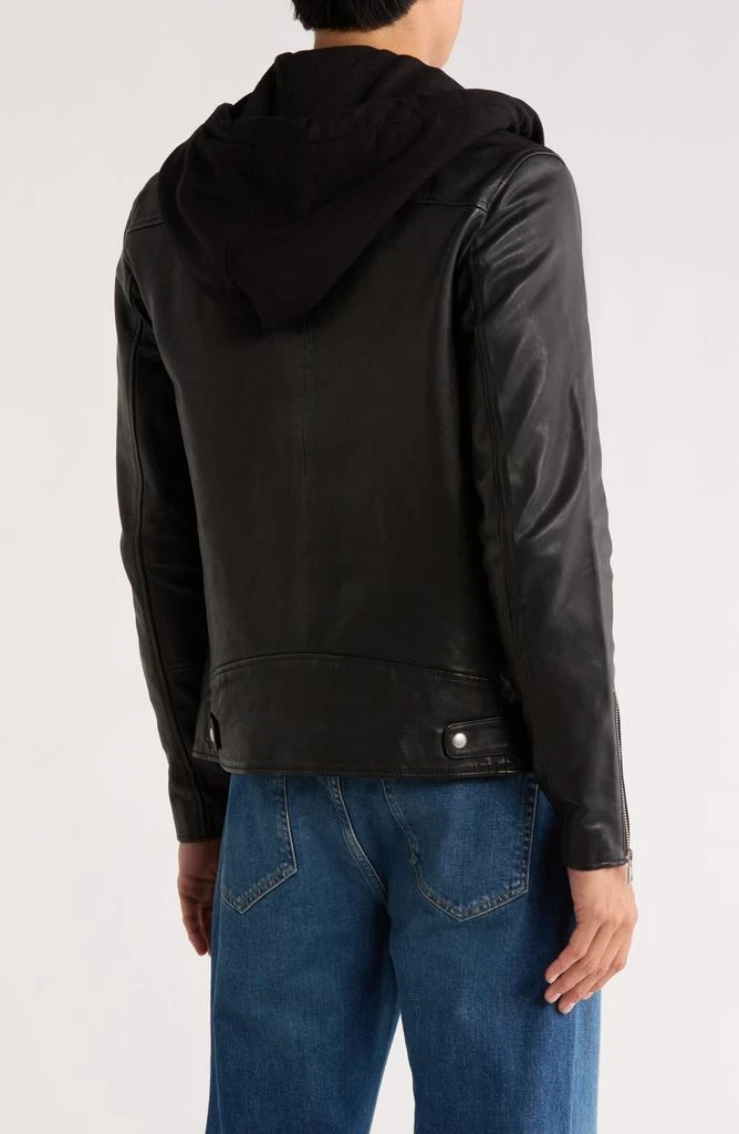 ALL SAINTS Harwood Hooded Leather Jacket 2