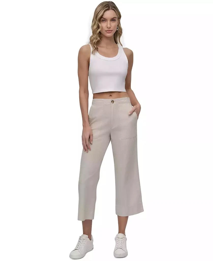 DKNY Linen Wrap Front Pants (S)
