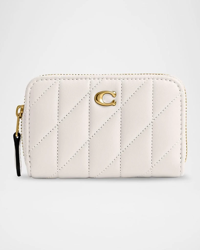 Coach Zip Pillow Quilted Leather Card Case 1