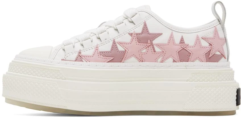 AMIRI White & Pink Platform Stars Sneakers 3