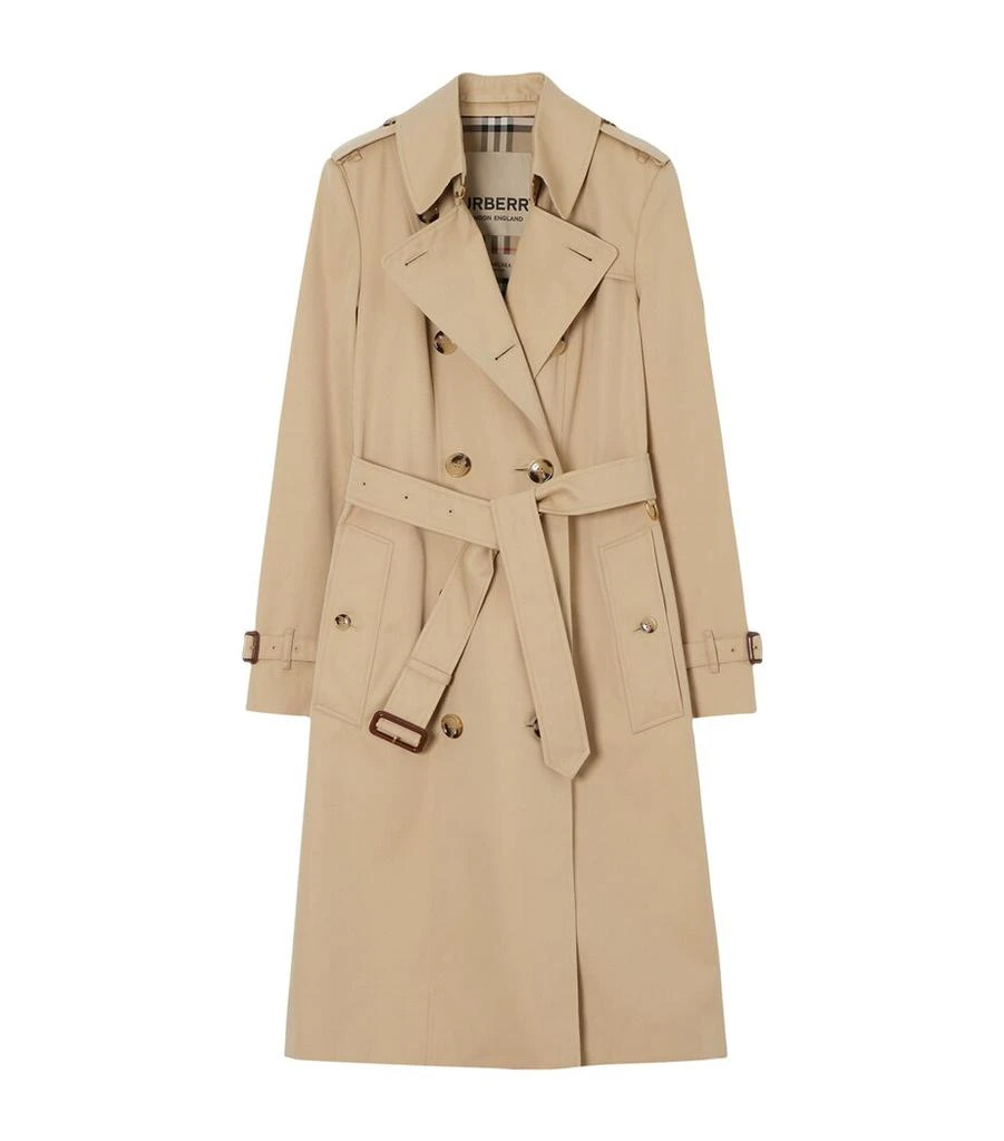 Burberry Gabardine Chelsea Long Trench Coat 1
