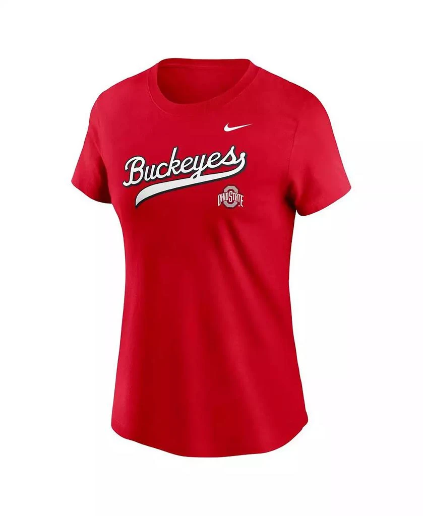 NIKE Women's Scarlet Ohio State Buckeyes Local Script T-Shirt 3