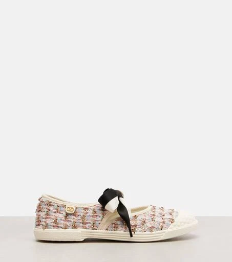 Valentino Bay By Bay checked tweed sneakers 4