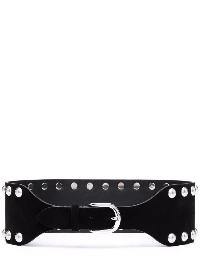 NA Black studded leather belt 1