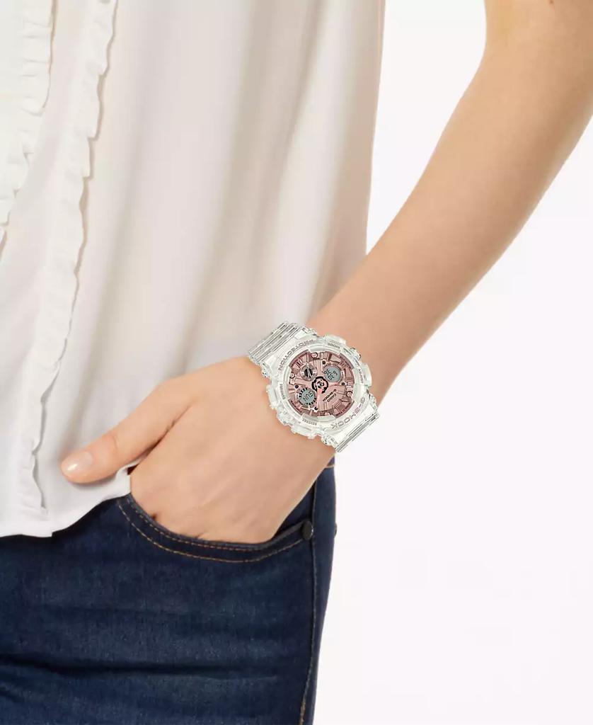 G-Shock Women's Analog-Digital Clear Resin Strap Watch 45.9mm GMAS120SR-7A