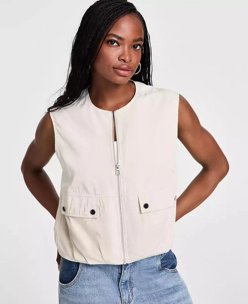 Bar III Women's Bubble-Hem Cargo Vest, Exclusively at Macy's 1