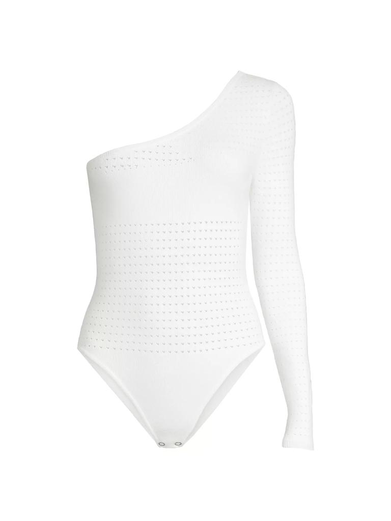 Victor Glemaud Laser-Dot One-Shoulder Bodysuit