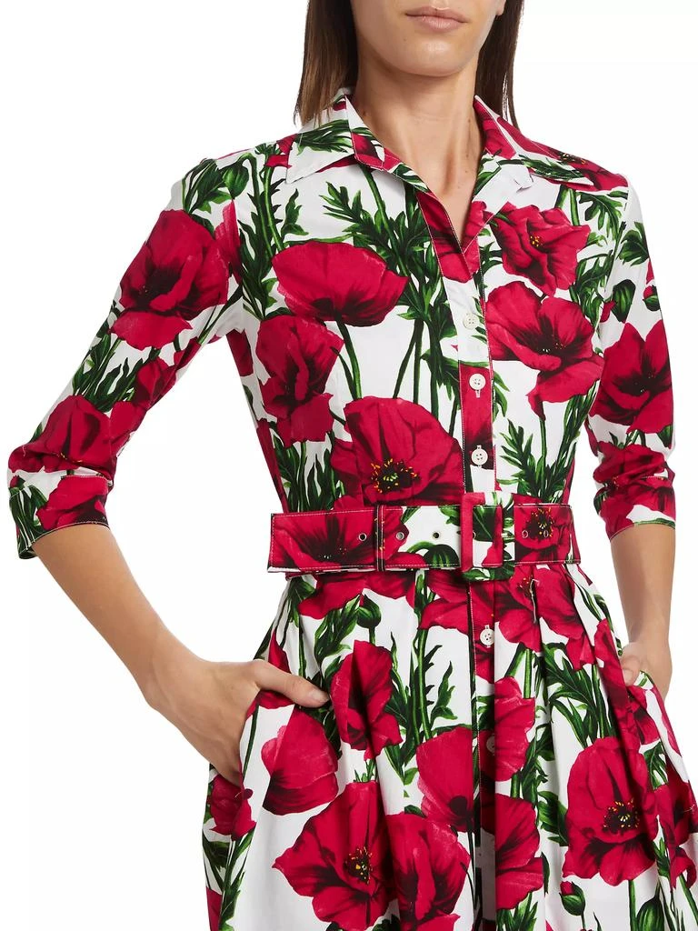 SAMANTHA SUNG Poppy Stretch Cotton Shirtdress 7