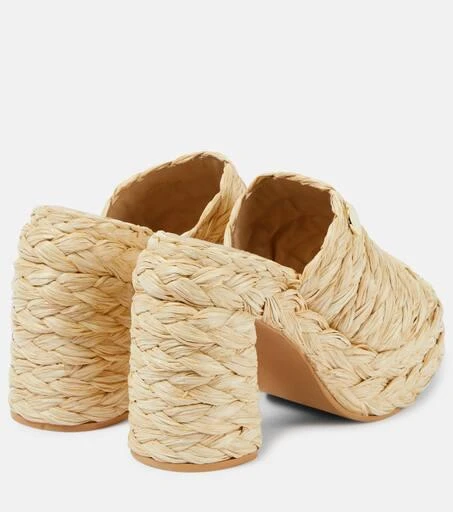 Stella McCartney Skyla raffia-effect platform mules 3