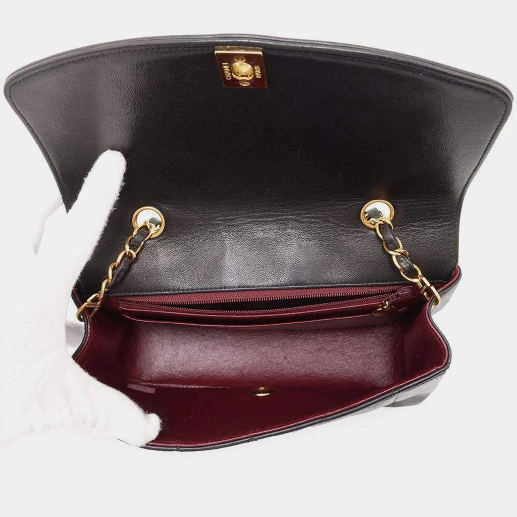 Chanel Chanel Black Lambskin Leather  22  Diana Chain Shoulder Bag 5