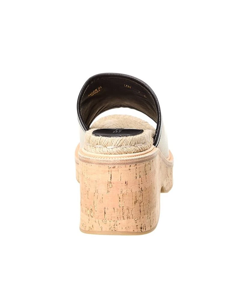 Salvatore Ferragamo Ferragamo Sole Canvas 
Leather Platform Sandal 3