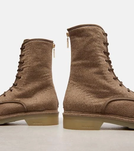 Max Mara Baker cashmere combat boots 5