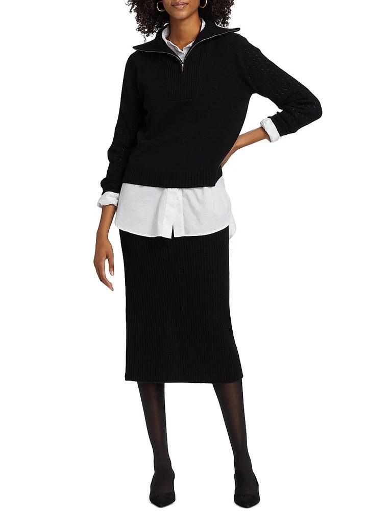 Saks Fifth Avenue Quarter-Zip Cashmere Sweater 2