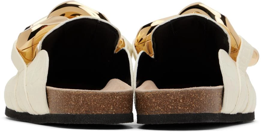 JW Anderson Off-White Chain Loafer Leather Mules 2