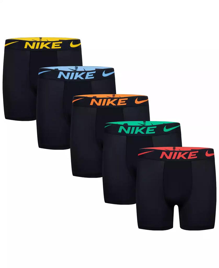 NIKE Big Boys Dri-FIT Polyester Color Pop Boxer Briefs Underwear, 5-Pack