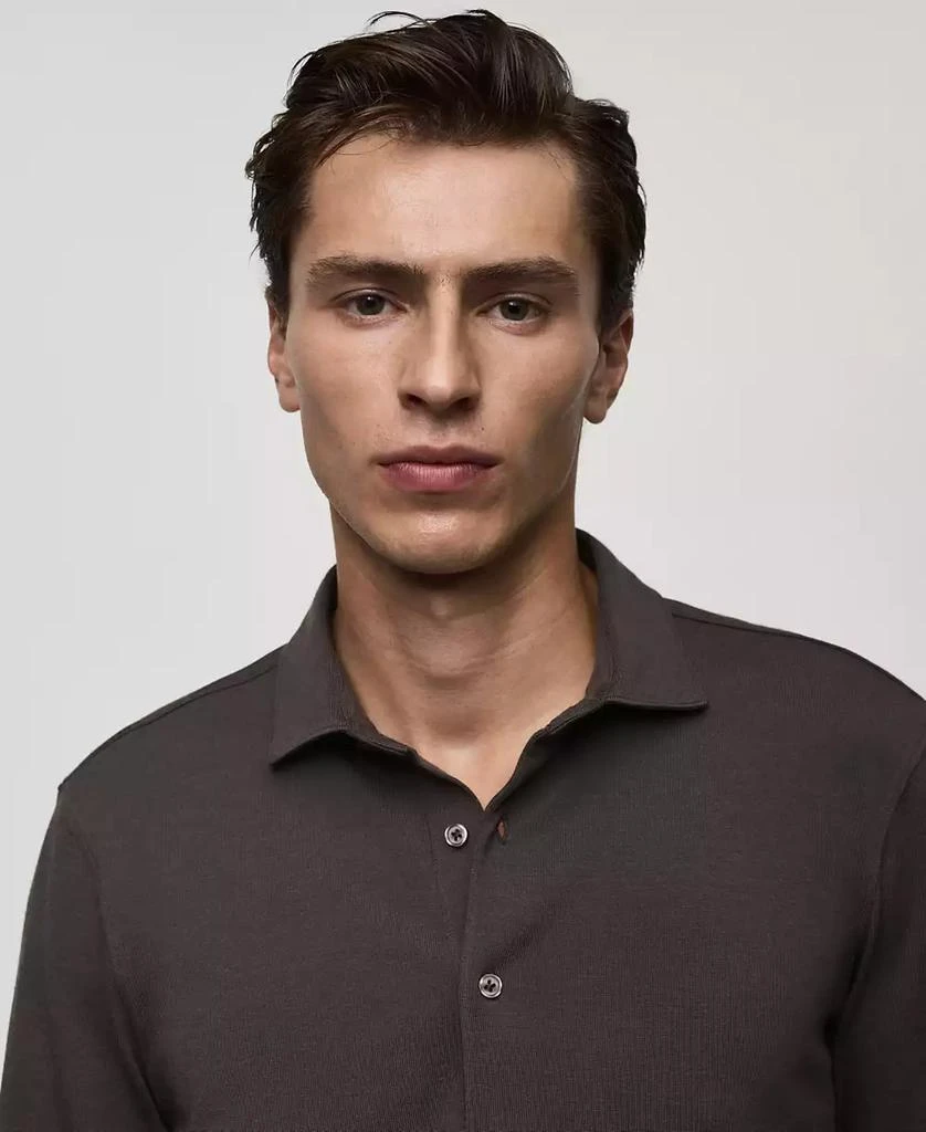 Mango Men's Stretch-Wool Polo Shirt 5