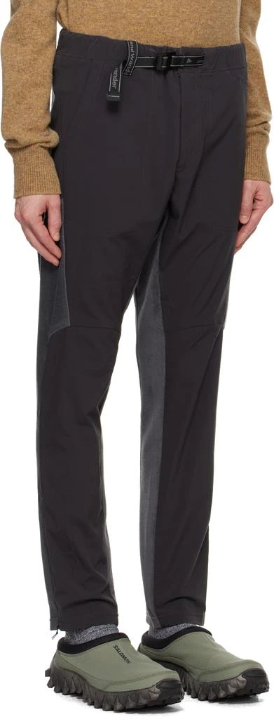 And Wander Black & Gray Fleece Base Trousers 2