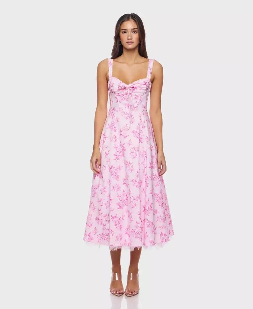 Alex & Sophia Juniors' Sweetheart Neck Midi Dress - Pink - Size 1/2