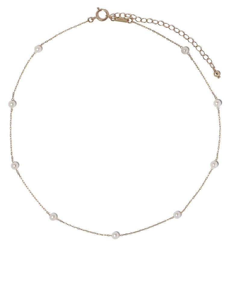 VEERT White Gold 'The Classic Pearl Chain' Necklace