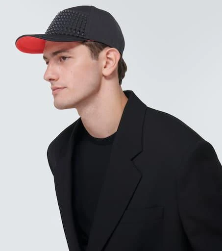 Christian Louboutin Enky Spikes cotton baseball cap 3