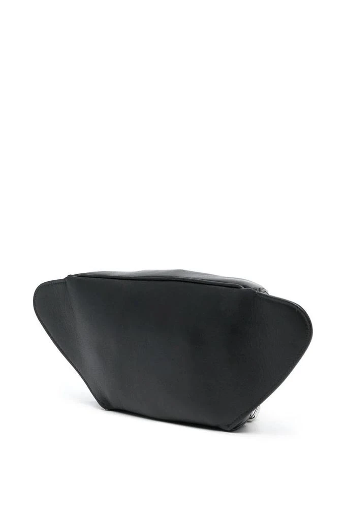 undefined Logo-Print Leather Belt Bag Black 3