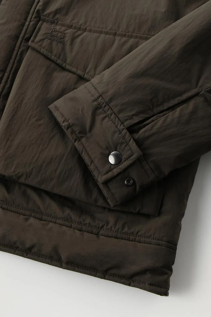 Woolrich Ripstop Trucker Jacket with Sherpa Wool Lining - Men - Green 3