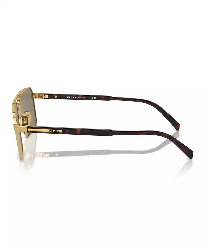 Prada Iconic Plaque Rectangle Men's Sunglasses, PR A57S 2