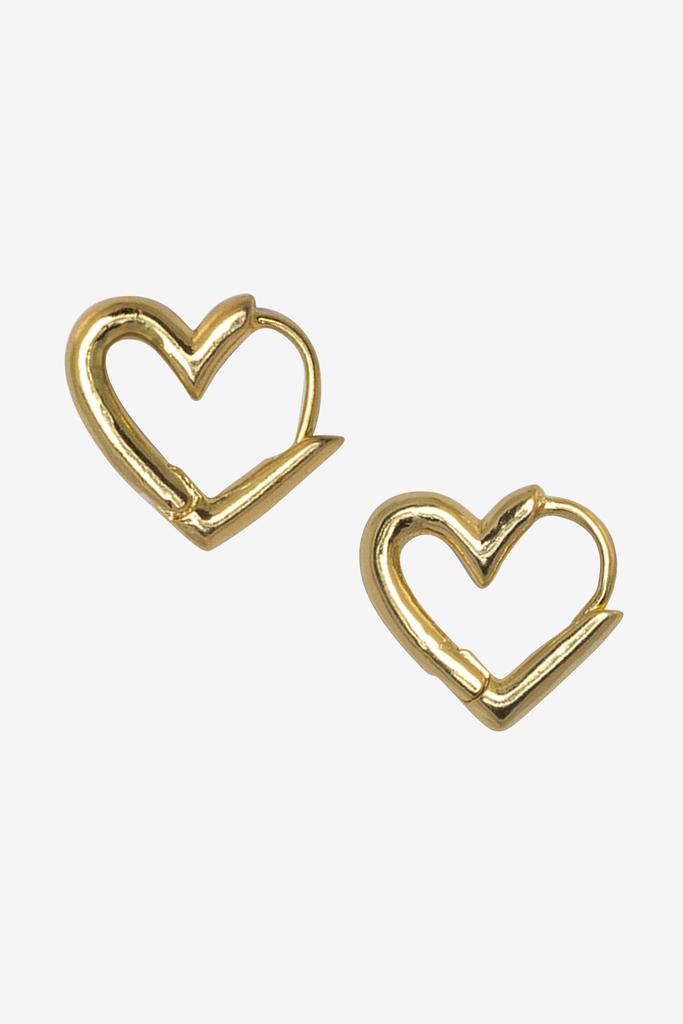 Los Angeles Apparel JWL106 - Heart Huggie Earrings